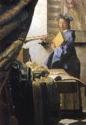 VERMEER VAN DELFT, Jan The Artist in his studio china oil painting artist